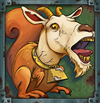 Bizarre mid symbol – goat head with squirrel body