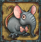 Bizarre mid symbol – elephant–mouse hybrid creature
